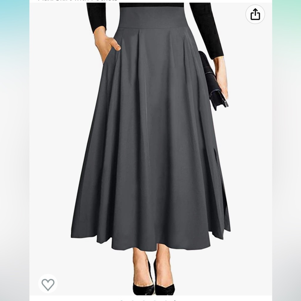 Maxi High Waist A-Line Skirt